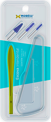 Morelli Interdental Brush מברשת לניקוי בין שיניים אינטרדנטל עם 3 ראשים מתחלפים צבע ידית לבחירה