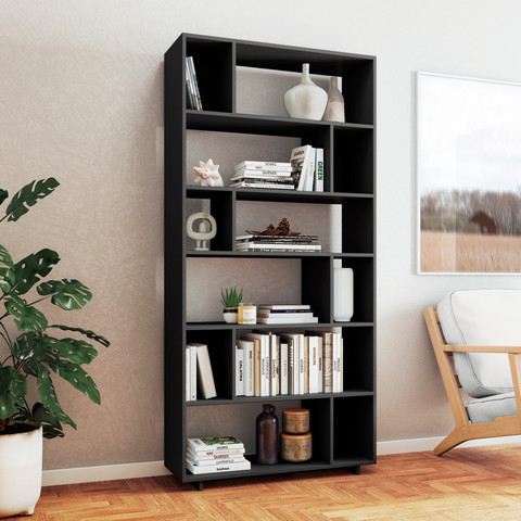 LOFT כוורת כוננית מדפים רוחב 90 ס”מ צבע שחור