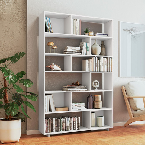 LOFT XL ספריית מדפים כוננית 6 קומות רוחב 120 ס''מ