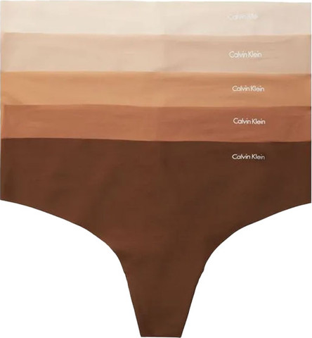 מארז 5 תחתוני חוטיני Calvin Klein לנשים ללא תיפורים