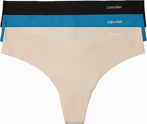 מארז 3 תחתוני חוטיני Calvin Klein לנשים ללא תיפורים