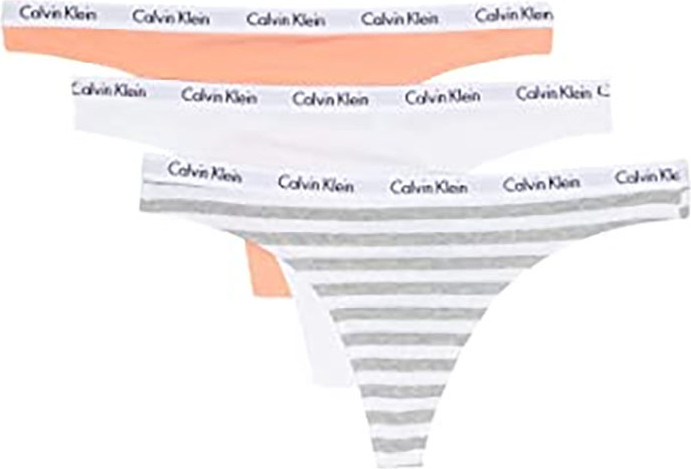 מארז 3 תחתוני חוטיני Calvin Klein לנשים דגם Carousel