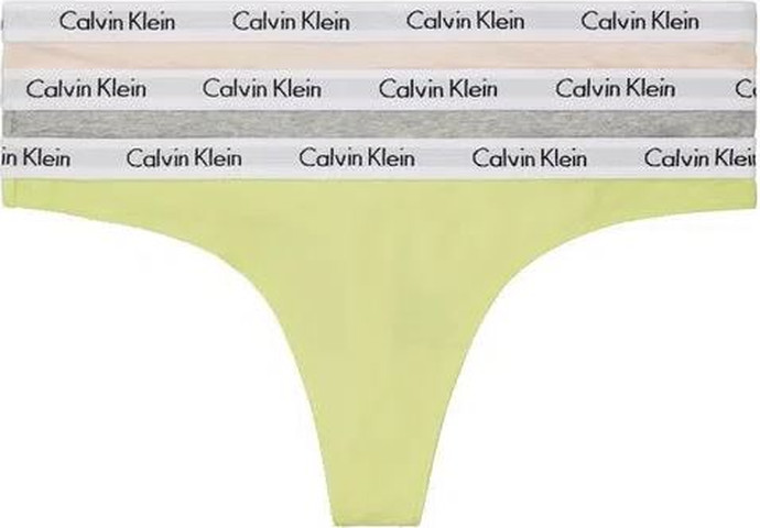 מארז 3 תחתוני חוטיני Calvin Klein לנשים דגם Carousel