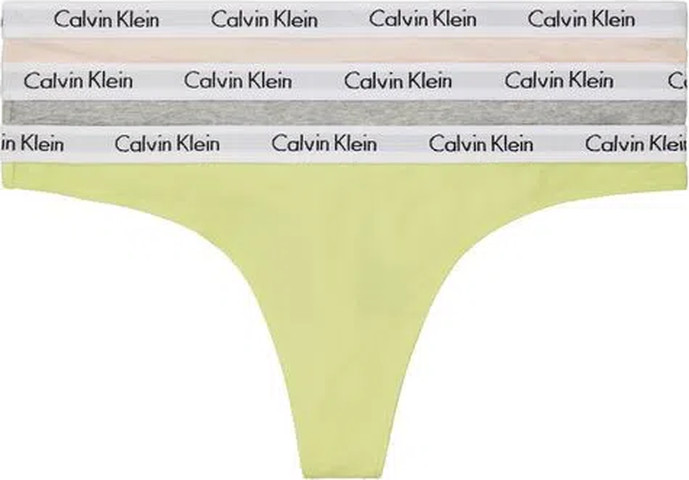 מארז 3 תחתוני חוטיני Calvin Klein לנשים דגם Carousel