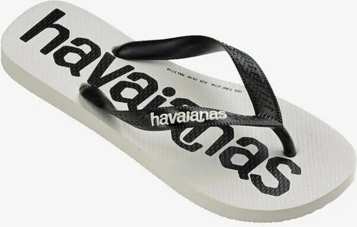 Havaianas לוגומניה לבן שחור 4145741-3624 כפכפים