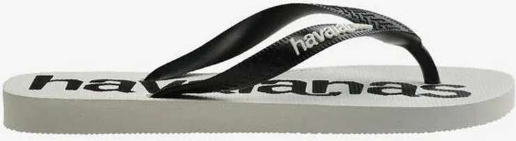 Havaianas לוגומניה לבן שחור 4145741-3624 כפכפים