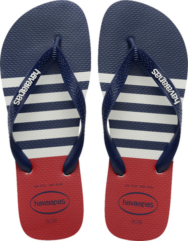 כפכפי טופ נאוטיקל פסים נייבי לבן - TOP NAUTICAL TORM NAVY