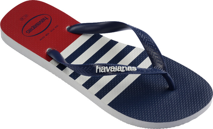 כפכפי טופ נאוטיקל פסים נייבי לבן - TOP NAUTICAL TORM NAVY