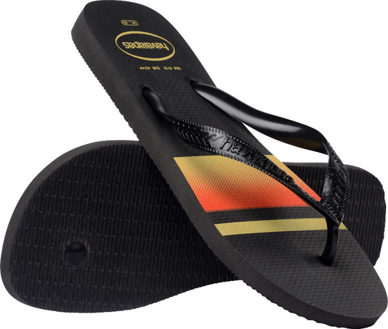 כפכפי טופ בייסיק שחור צהוב - TOP BASIC BLACK