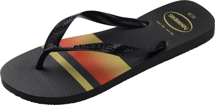 כפכפי טופ בייסיק שחור צהוב - TOP BASIC BLACK