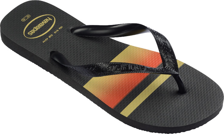 כפכפי טופ בייסיק שחור צהוב - TOP BASIC BLACK