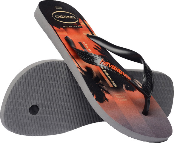 כפכפי סרף שחור כתום - TOP SURFER Gray Steel Black Sunset Orange