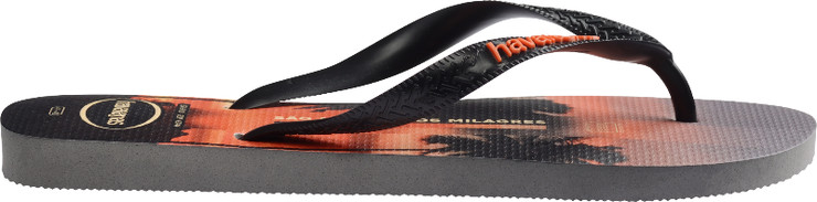 כפכפי סרף שחור כתום - TOP SURFER Gray Steel Black Sunset Orange