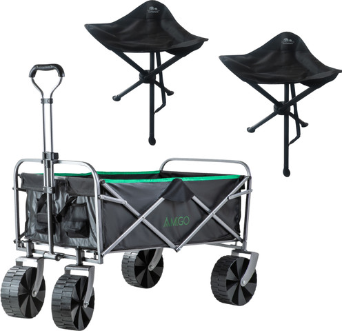 עגלת שטח אמיגו גלגל רחב + 2 כסאות GN COMPACT מבית GoNature