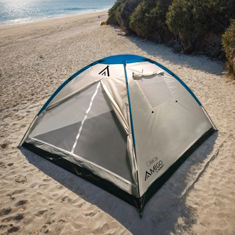 אוהל 4 אמיגו + עגלת שטח גלגל רחב +כיסא שטח Ocean מבית GoNature