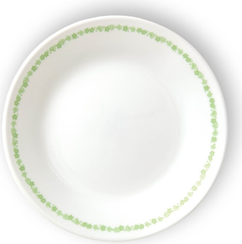 סט צלחות קורל 48 חלקים ל 12 סועדים  של קורנינג דגם Spring Blossom Green  תוצרת ארה"ב