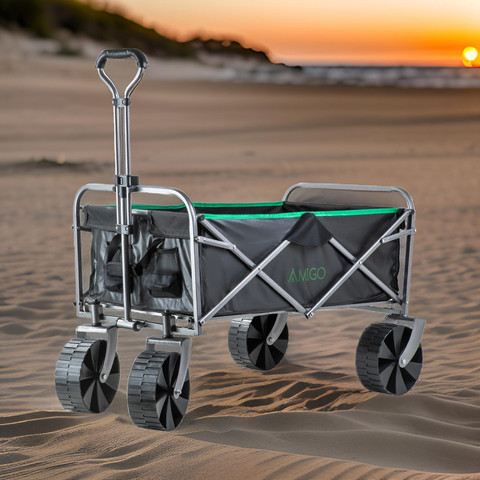 עגלת שטח גלגל רחב Wide Glide Amigo + שולחן מיני מתקפל מבית GO NATURE