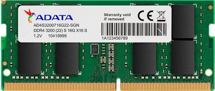 זיכרון לנייד ADATA SO-DIMM 8GB DDR4 3200Mhz