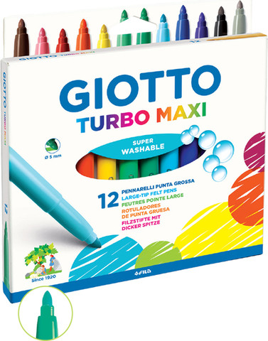 GIOTTO טושים טורבו מקסי 12 יח'