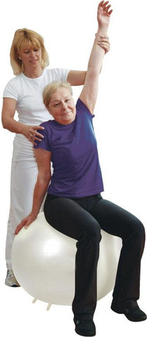 כדור פיזיו לבן פנינה 55 ס"מ  Fit-Ball BRQ