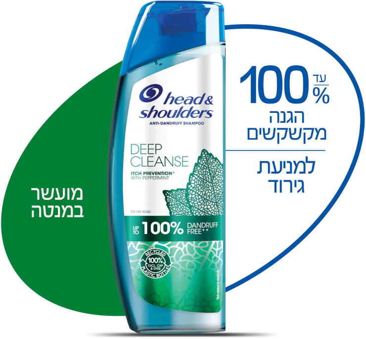 DEEP CLEANSE שמפו למניעת קשקשים ניקוי עמוק עם מנטה