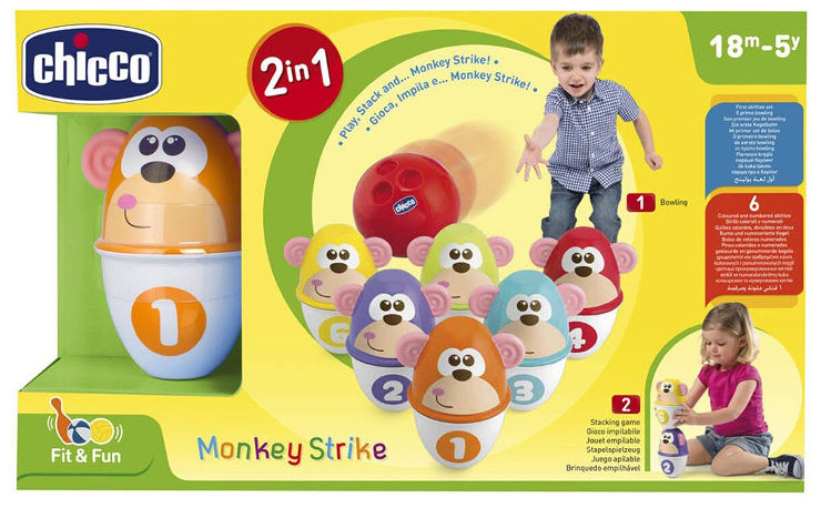משחק באולינג 2 ב-1 קופים