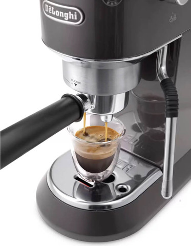 מכונת אספרסו ידנית משולבת זרבובית הקצפה DeLonghi דלונגי Dedica Arte EC885 אפור