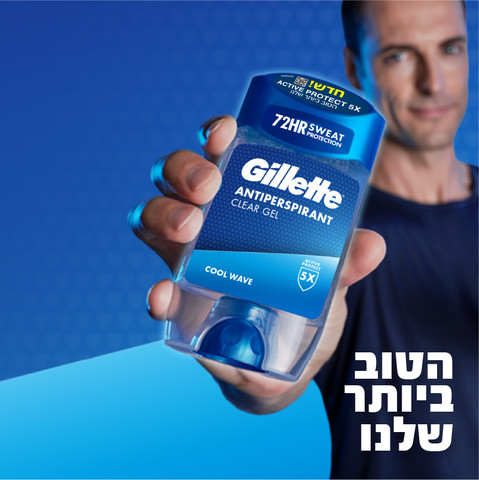 דאודורנט אנטיפרספרנט ג'ל אקטיב COOL WAVE 5X