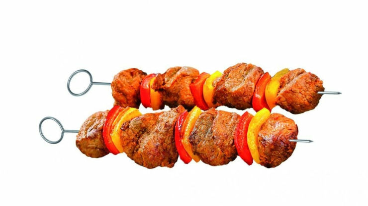 סט 10 שיפודי נירוסטה קצרים 25 ס"מ