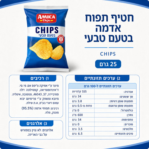 Amica chips צ׳יפס עמיקה  מאיטליה