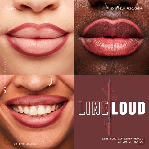 LINE LOUD עפרון תוחם שפתיים עמיד במים - TEN OUT OF TEN 31