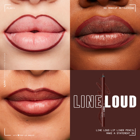 LINE LOUD עפרון תוחם שפתיים עמיד במים - MAKE A STATMENT 34