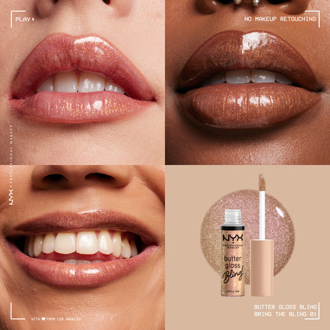 BUTTER LIP GLOSS גלוס מעניק גימור מבריק לשפתיים - 01 BRING THE BLING