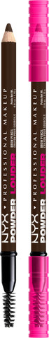 POWDER LOUDER עפרון גבות דו צדדי - DEEP BROWN 08