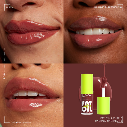 FAT OIL LIP DRIP שמן שפתיים מעניק לחות עד 12 שעות - 12 PRINKLE SPRINKLE