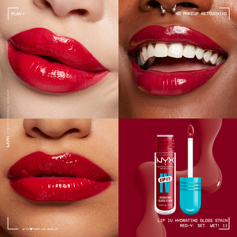 WET SHOT LIP IV גלוס עמיד - RED-Y.SET.WET 11