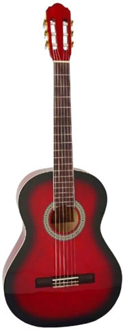 גיטרה קלאסית + נרתיק Red Burst מט