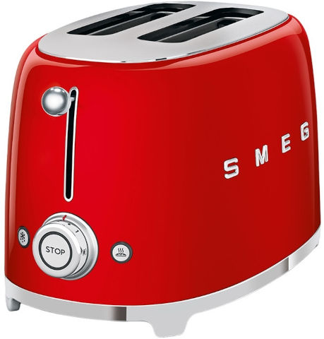 מצנם 2 פרוסות בעיצוב רטרו Smeg סמג TSF01 אדום
