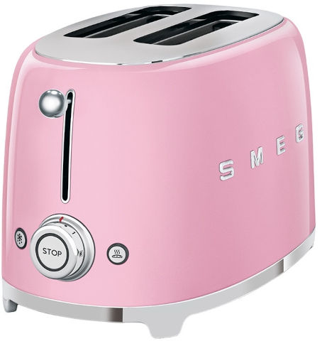 מצנם 2 פרוסות בעיצוב רטרו Smeg סמג TSF01 ורוד