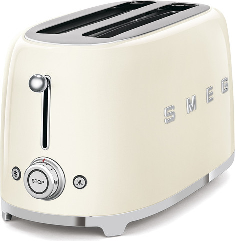 מצנם 4 פרוסות בעיצוב רטרו Smeg סמג TSF02 קרם