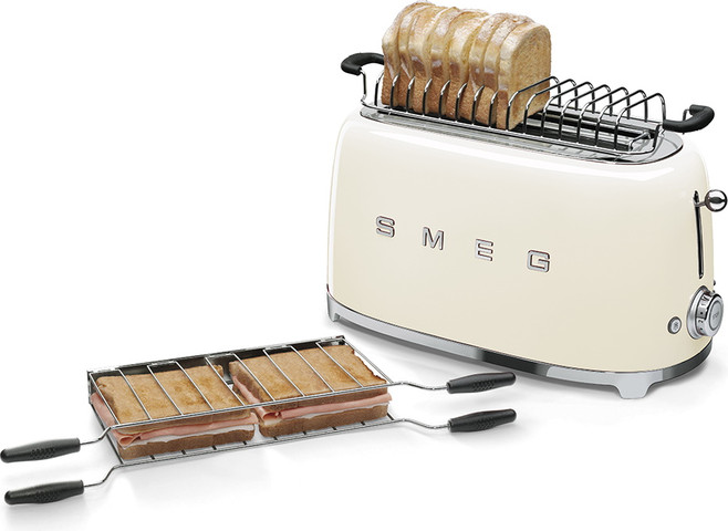מצנם 4 פרוסות בעיצוב רטרו Smeg סמג TSF02 קרם