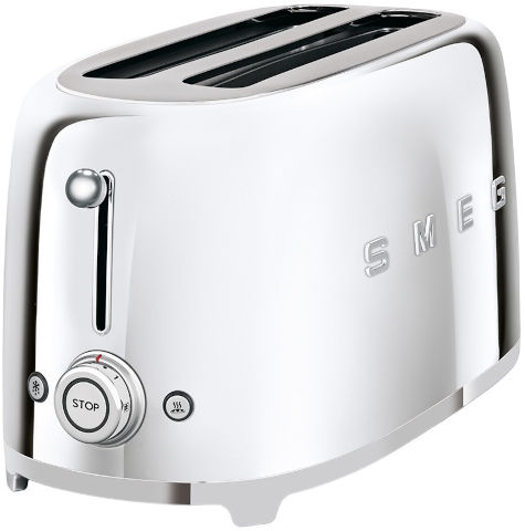 מצנם 4 פרוסות בעיצוב רטרו Smeg סמג TSF02 נירוסטה