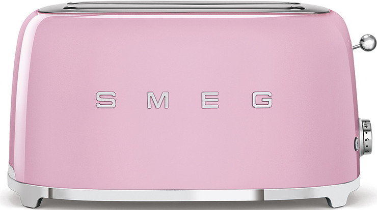 מצנם 4 פרוסות בעיצוב רטרו Smeg סמג TSF02 ורוד