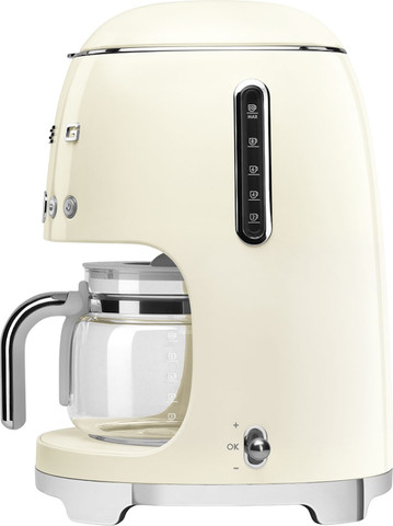 מכונת קפה פילטר 1.4 ליטר Smeg סמג DCF02CREU קרם