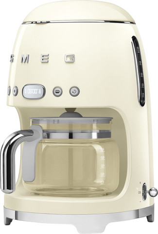 מכונת קפה פילטר 1.4 ליטר Smeg סמג DCF02CREU קרם