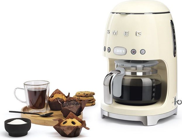 מכונת קפה פילטר 1.4 ליטר Smeg סמג DCF02CREU קרם