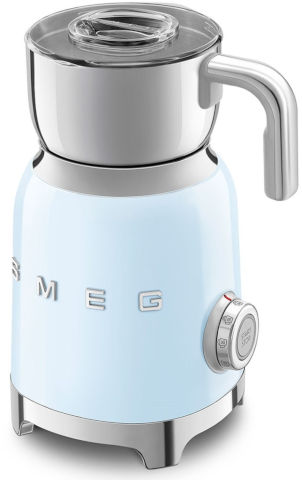 מקציף חלב בעיצוב רטרו - 600 מ"ל Smeg סמג MFF01 תכלת פסטל
