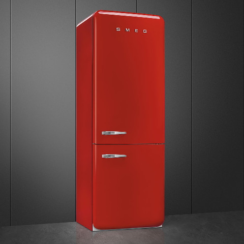 מקרר עם מקפיא תחתון מבית SMEG סמאג דגם FAB38RRD
