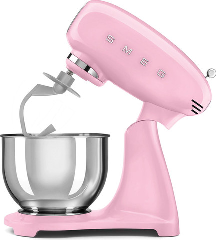 מיקסר מקצועי בעיצוב רטרו 4.8 ליטר Smeg סמג SMF03 ורוד