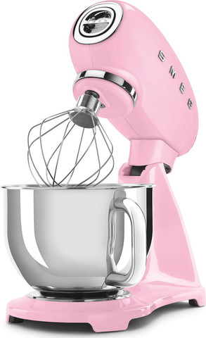 מיקסר מקצועי בעיצוב רטרו 4.8 ליטר Smeg סמג SMF03 ורוד